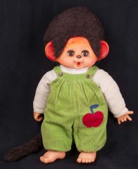 Toho Monchhichi Monkey 20" Plush Doll Toy Vtg 70's